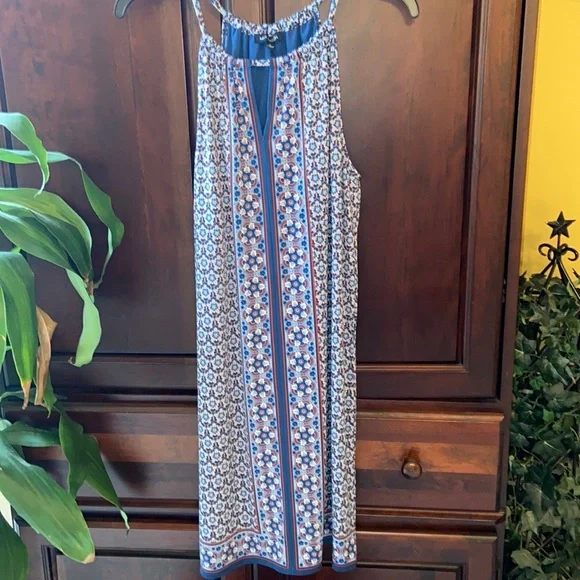 Max Studio Dresses Max Studio Shades Of Blue Halter Dress With